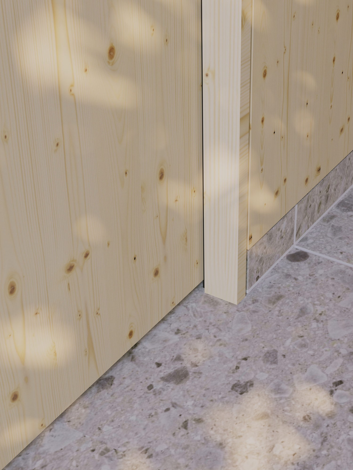 Materialanschluss Boden und Wand Nohus 25A