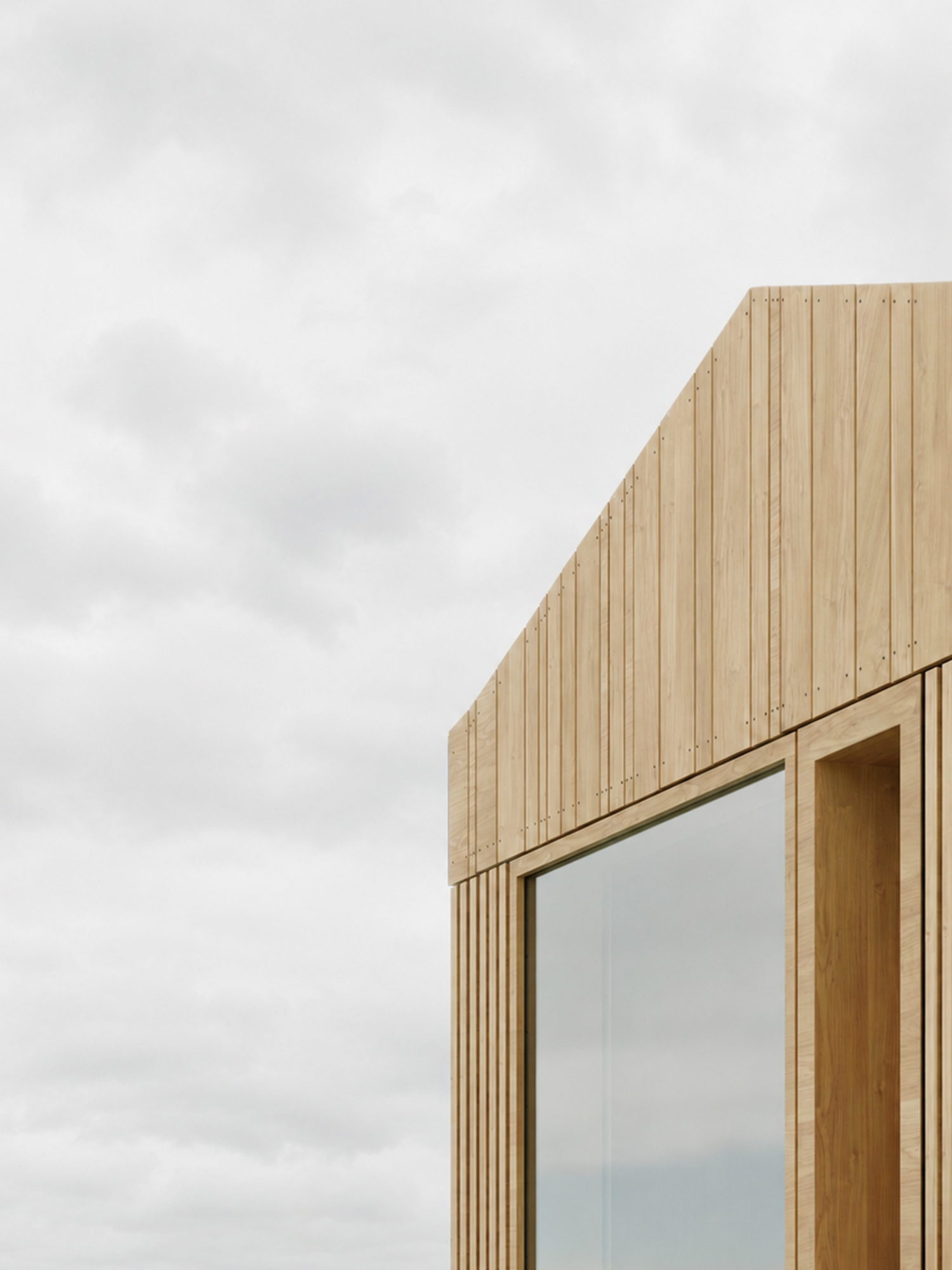 Fassadendetail helles Holz